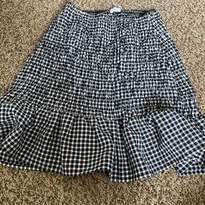 Black and White Gingham Skirt